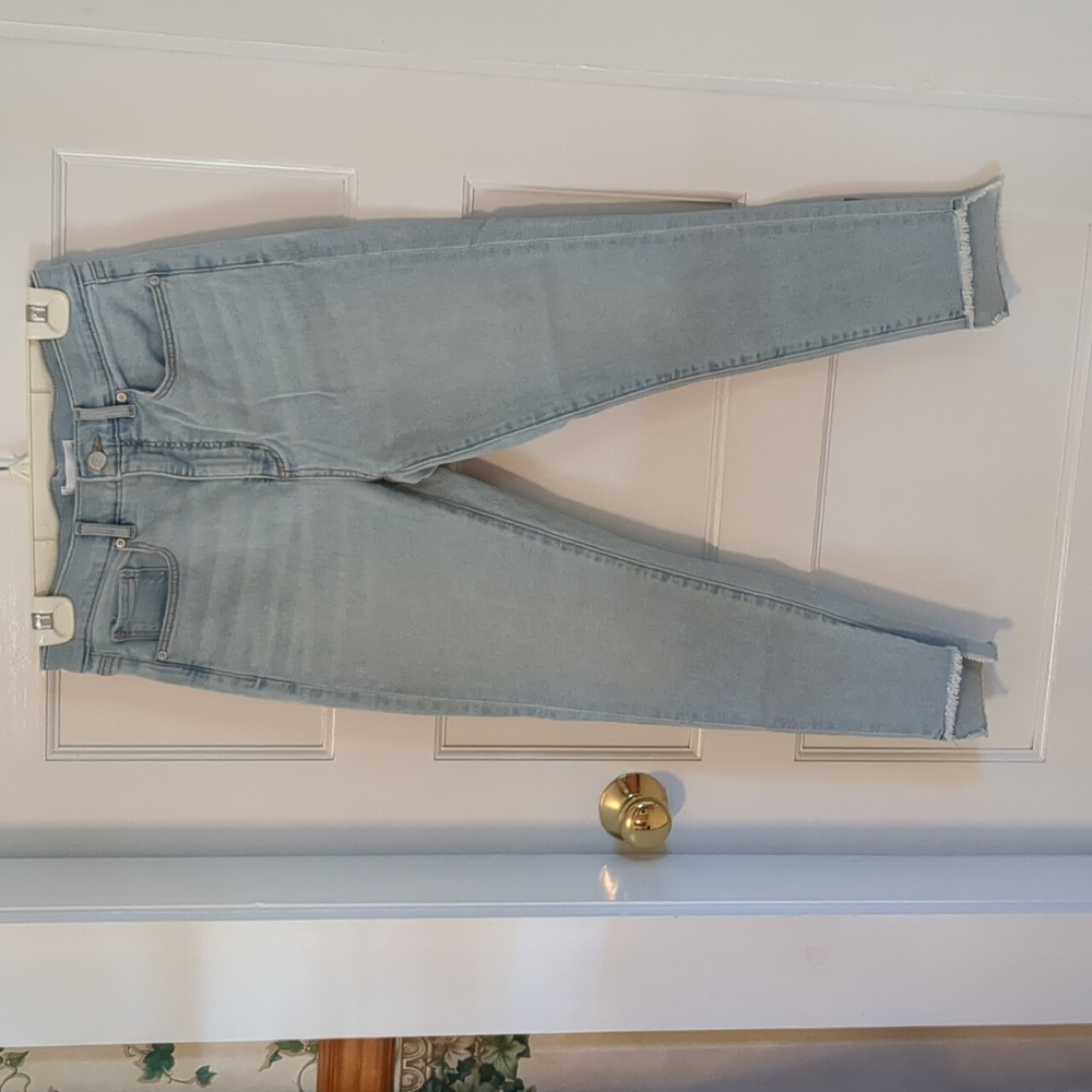 Loft The Skinny Step Hem High Waist Light Wash Jeans P28/6